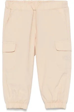 Fendi Pantalon à logo brodé