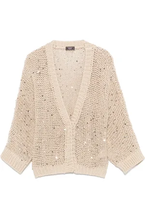 PESERICO SIGN Cardigan en coton à ornements de sequins