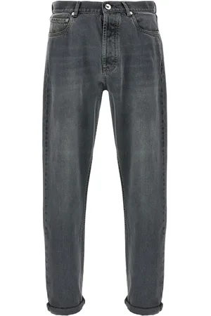 Brunello Cucinelli Jean à effet délavé