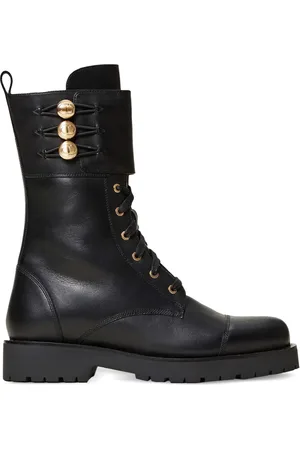 Twin-Set Bottines en cuir à boutons décoratifs