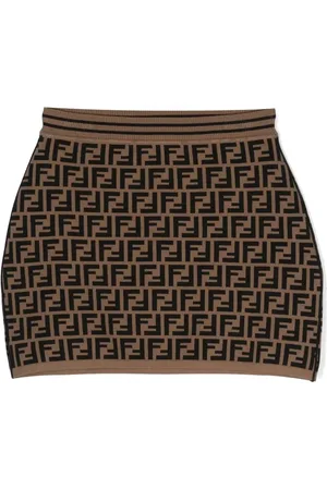 Fendi Minijupe en maille à motif FF