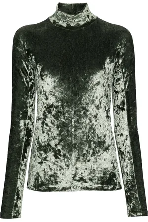 FORTE FORTE T-shirt en velours à col montant