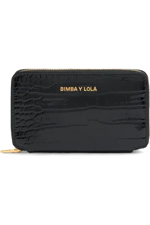 Bimba y Lola Portefeuille zippé à effet peau de crocodile