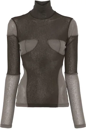 Nanushka T-shirt à effet patchwork