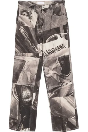 Helmut Lang Jean droit à imprimé graphique