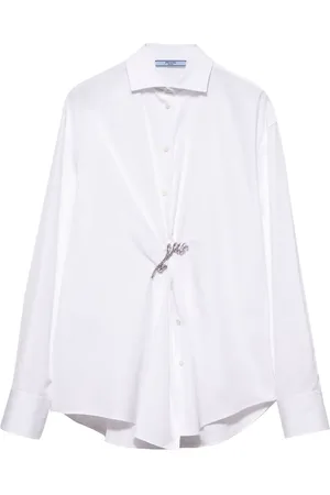 Prada Chemise à détail de broche
