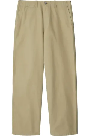 Burberry Pantalon chino en coton à coupe droite