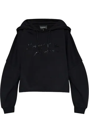 Emporio Armani Hoodie en coton à logo imprimé