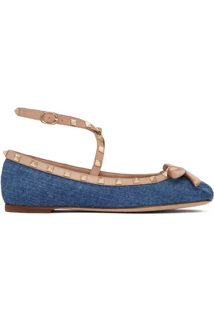 VALENTINO GARAVANI Ballerines Rockstud en jean