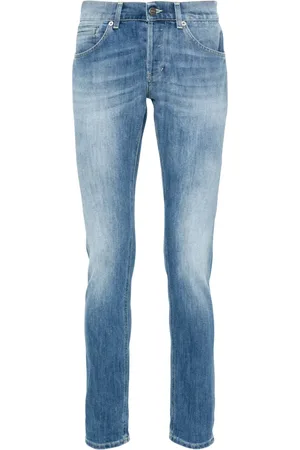 Dondup Jean droit à effet délavé