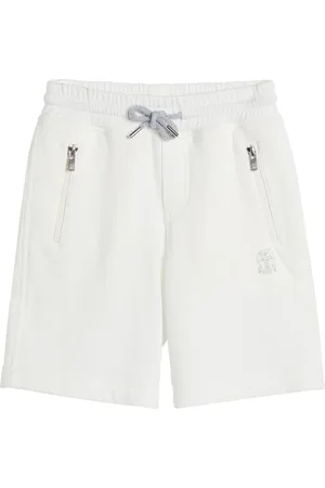 Brunello Cucinelli Bermuda à logo imprimé