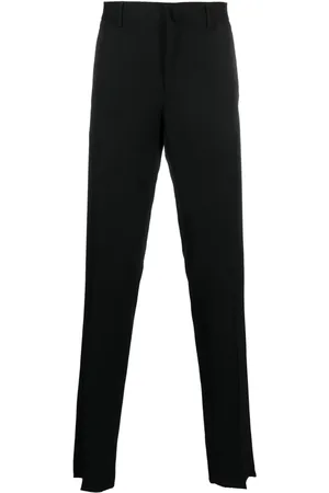 Lanvin Pantalon de costume en laine à détails satinés
