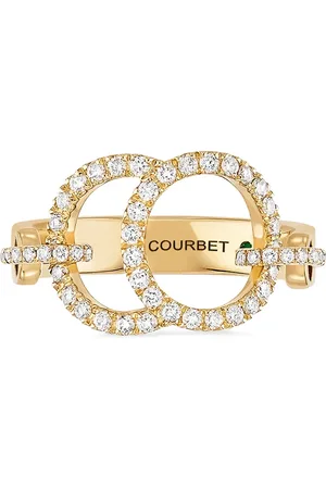 COURBET Bague CELESTE en recyclé 18ct pavée de diamants créés en laboratoire