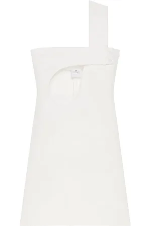 Courrèges Robe satinée à découpes