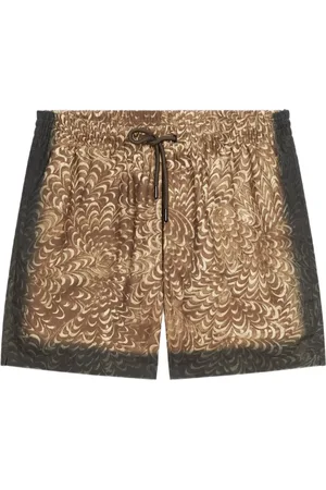 DRIES VAN NOTEN Short de bain à imprimé graphique