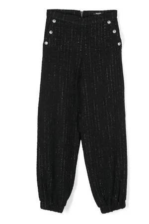 Balmain Pantalon à étiquette logo