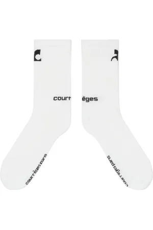 Courrèges Chaussettes à logo imprimé