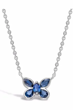 Pragnell Collier Butterfly en or blanc 18ct à pendentif orné de saphir