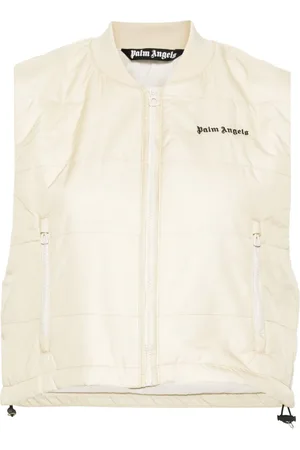 Palm Angels Gilet matelassé à logo imprimé
