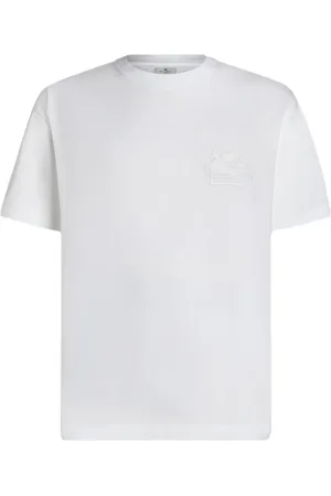Etro T-shirt en coton à logo brodé