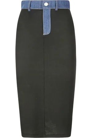 COPERNI Jupe nervurée à bords en jean