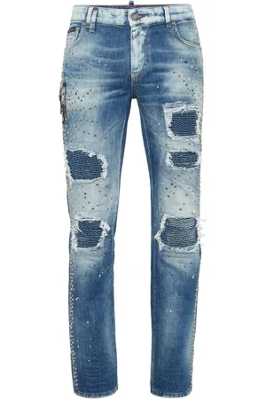 Philipp Plein Jean à détails de clous
