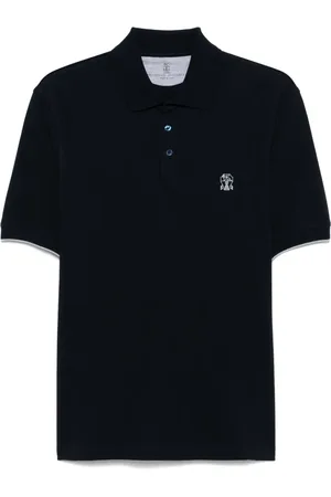 Brunello Cucinelli Polo à logo brodé