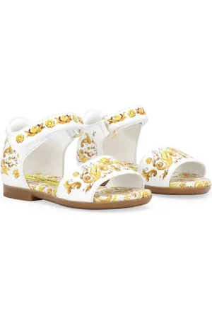 Dolce & Gabbana Sandales en cuir à imprimé Majolica