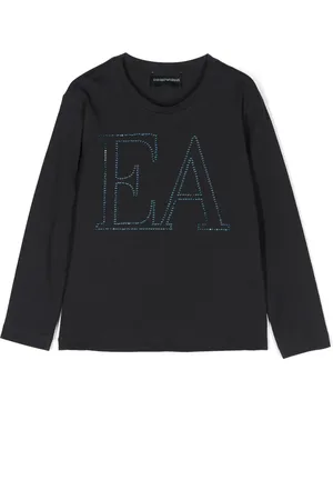 Emporio Armani T-shirt en coton à ornements strassés