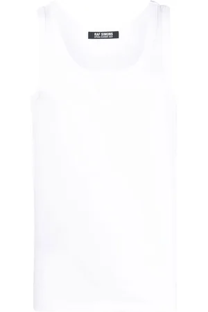 RAF SIMONS Débardeur en coton à patch logo