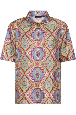 Etro Chemise en soie à imprimé cachemire