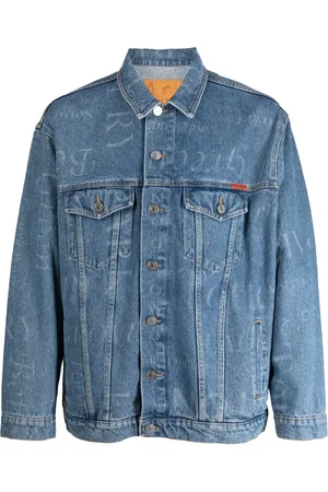 MARTINE ROSE Veste en jean à logo all-over