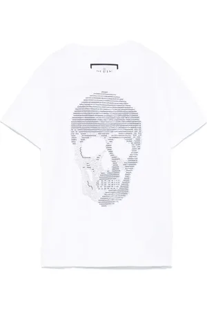 Philipp Plein T-shirt à tête de mort strassée