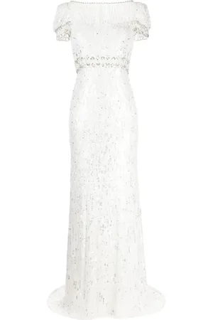 Jenny Packham Robe longue Sungem à sequins brodés