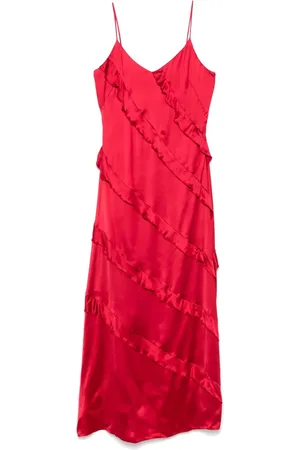 Twin-Set Robe en satin à volants
