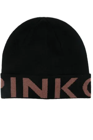 Pinko Bonnet à logo intarsia