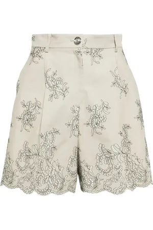 Giambattista Valli Short taille-haute à fleurs brodées