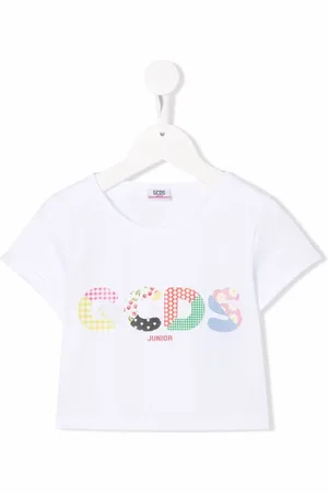 GCDS T-shirt crop à logo imprimé
