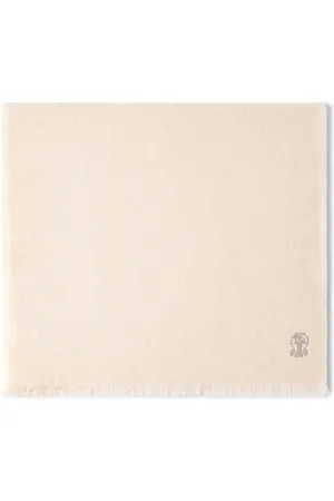 Brunello Cucinelli écharpe à logo brodé