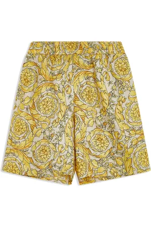VERSACE Short en soie à imprimé baroque