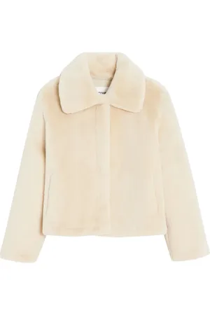 Apparis Veste en fourrure artificielle à col ample