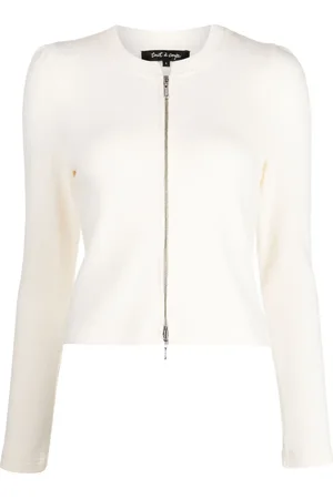 tout a coup Cardigan en maille fine nervuré