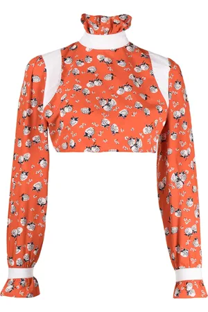 BATSHEVA Haut crop à fleurs