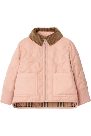 Burberry Veste matelassée à col en velours côtelé
