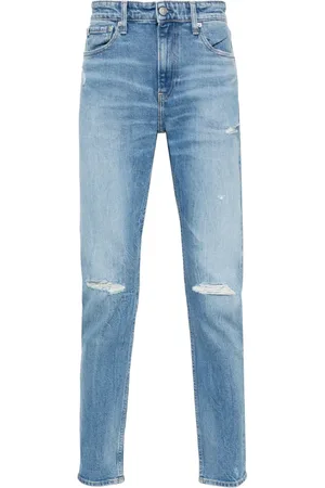 Calvin Klein Jean cigarette à effet usé
