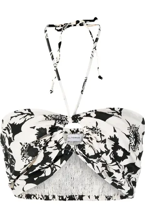 FAITHFULL THE BRAND Haut crop Cyprus Caronia à fleurs