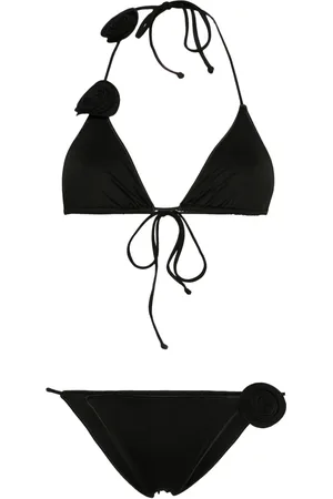 LA REVECHE Bikini à fleurs appliquées