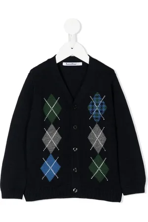 Familiar Cardigan à losanges en intarsia