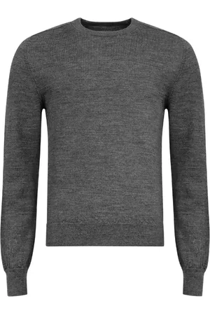Maison Margiela Pull en laine à coudières contrastantes