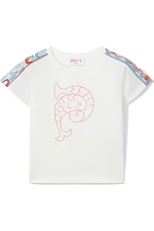 PUCCI Junior T-shirt en coton à logo imprimé